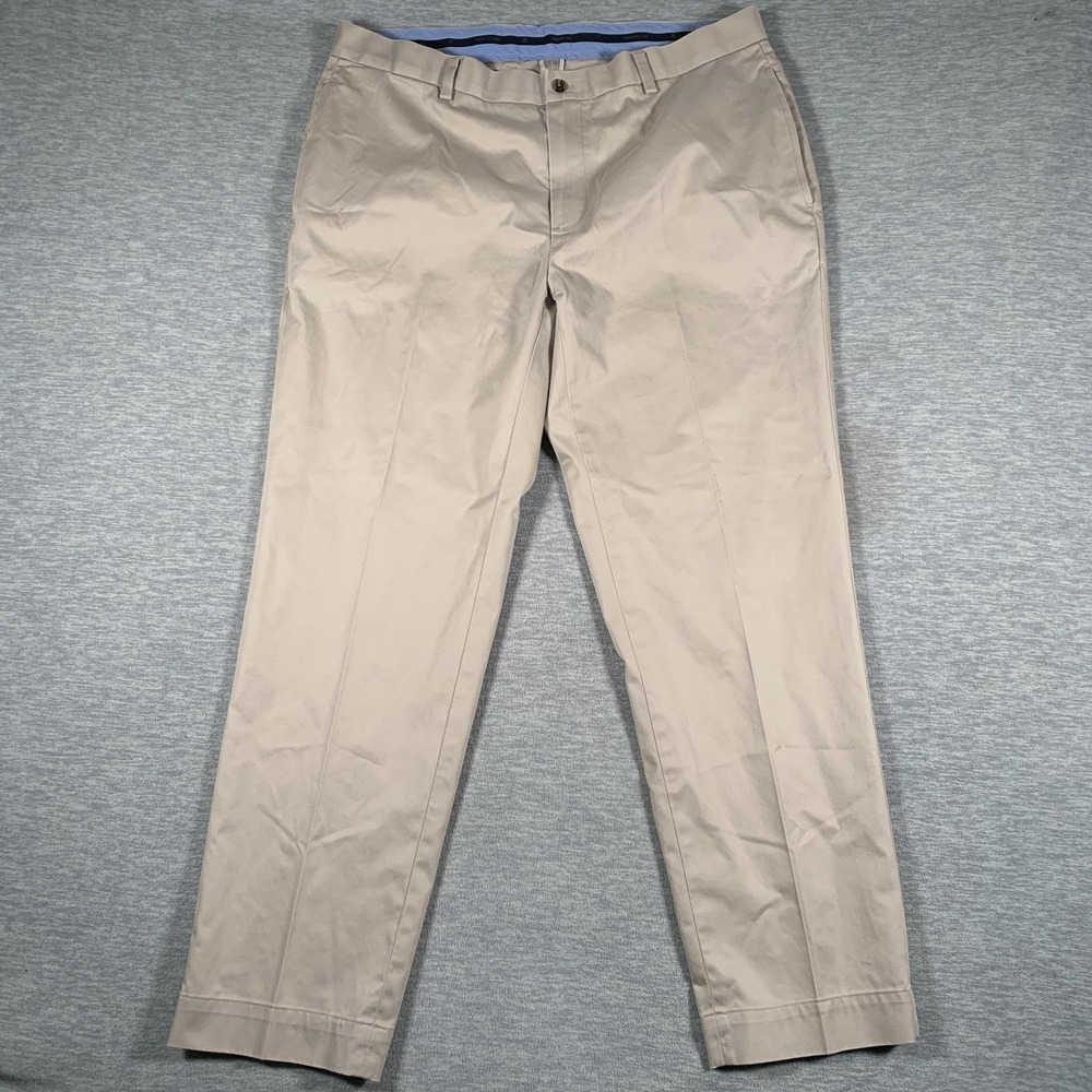 Brooks Brothers Advantage Chino Pants Mens 37x30 Beige Regular Fit Stretch‎